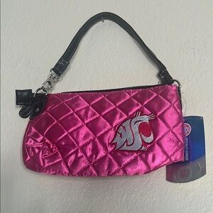 WSU Cougars Pink Quilted Shoulder Bag